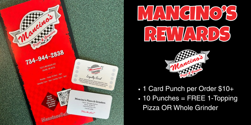 mancino's rewards punch card